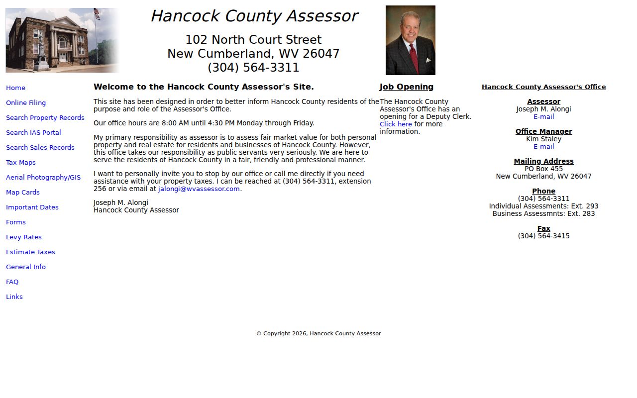 Hancock County property records assessor office information